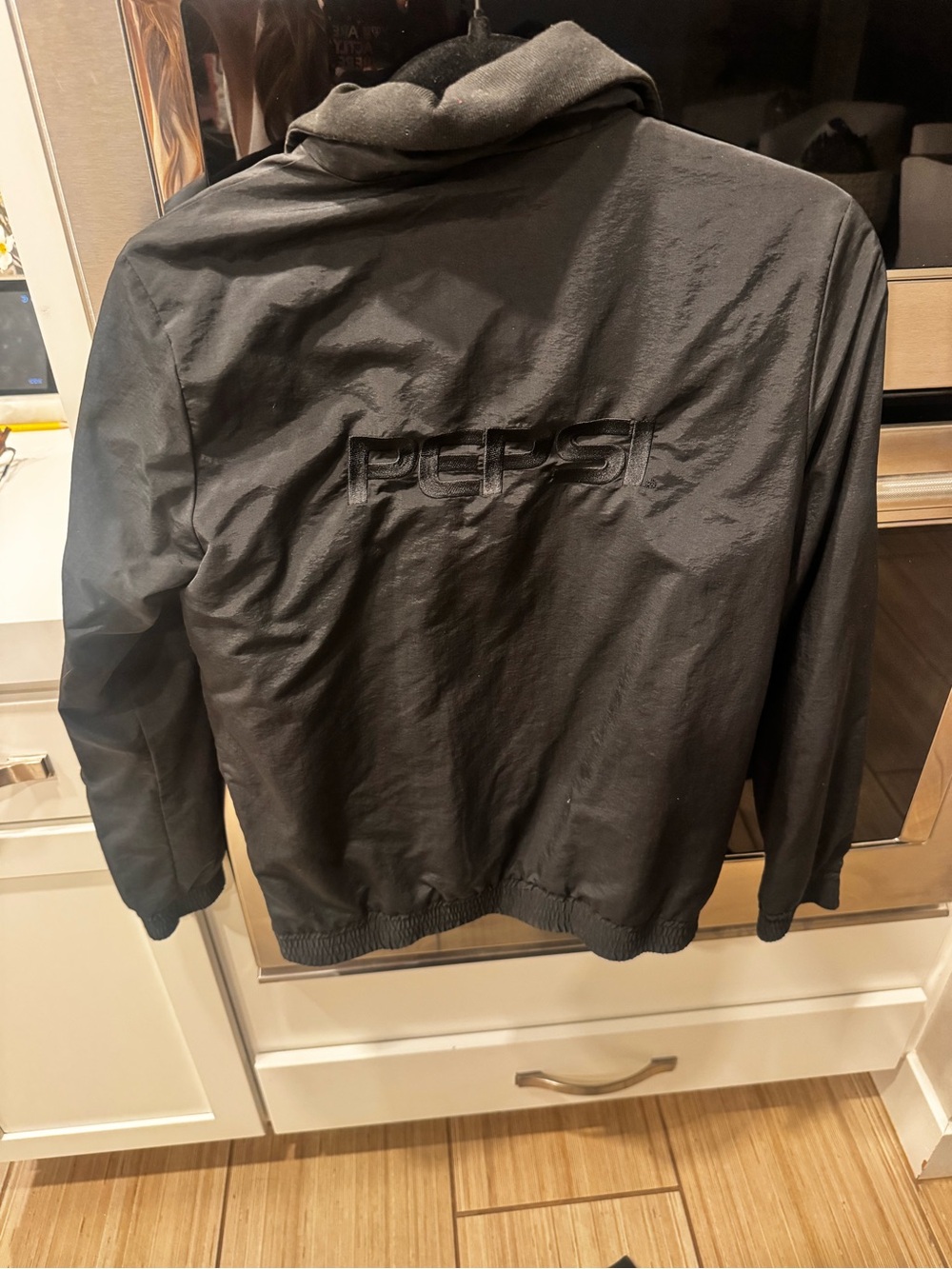 elevenses Black Bomber Jacket with Embossed Logo